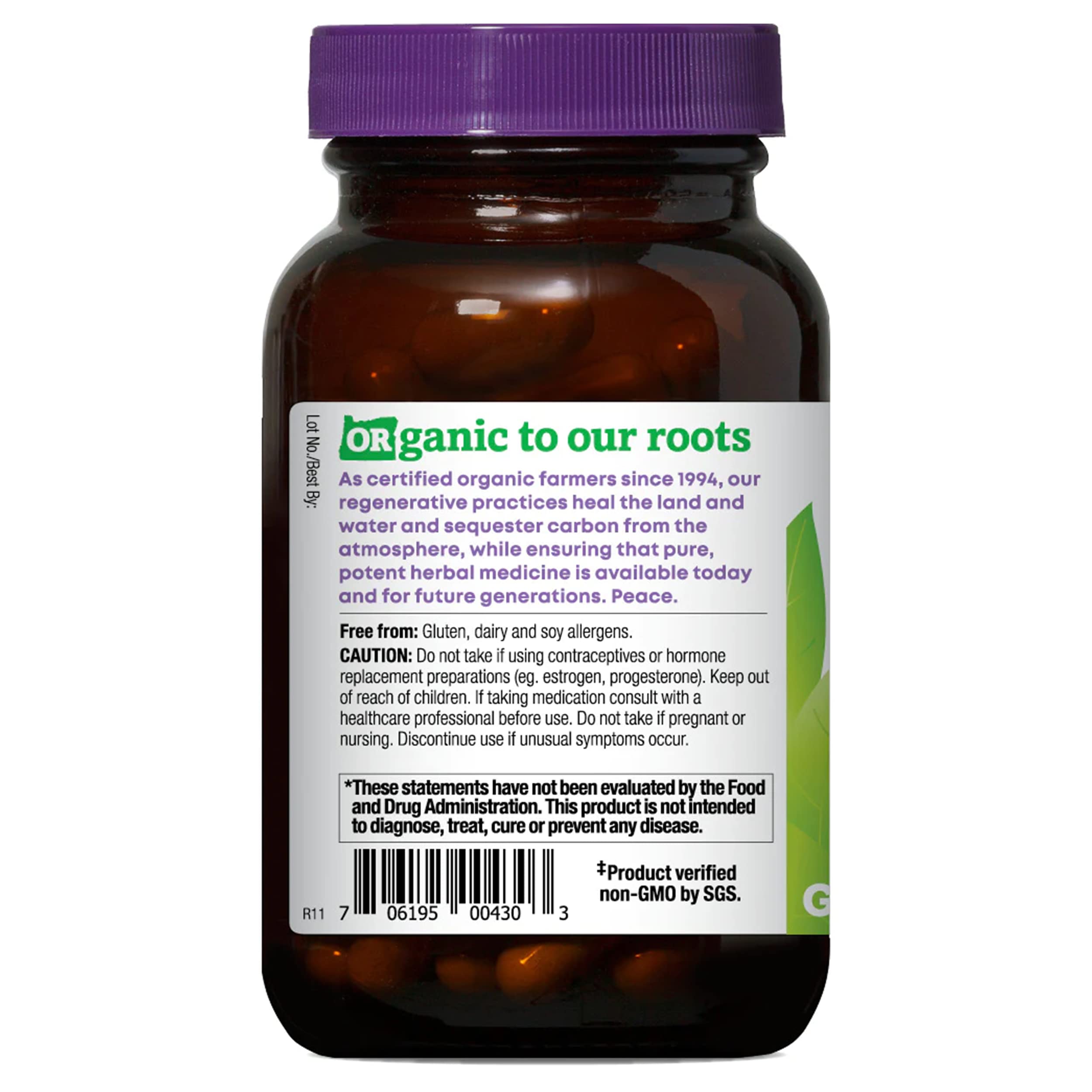 Close-up of Oregon's Wild Harvest Black Cohosh capsules