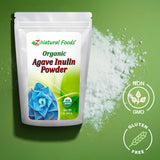 Close-up of Organic Agave Inulin Powder texture