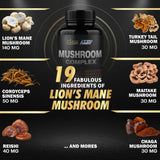 Close-up of Organic Cadane Mushroom Supplement capsules