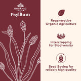 Close-up of ORGANIC INDIA Psyllium Husk Powder Capsules