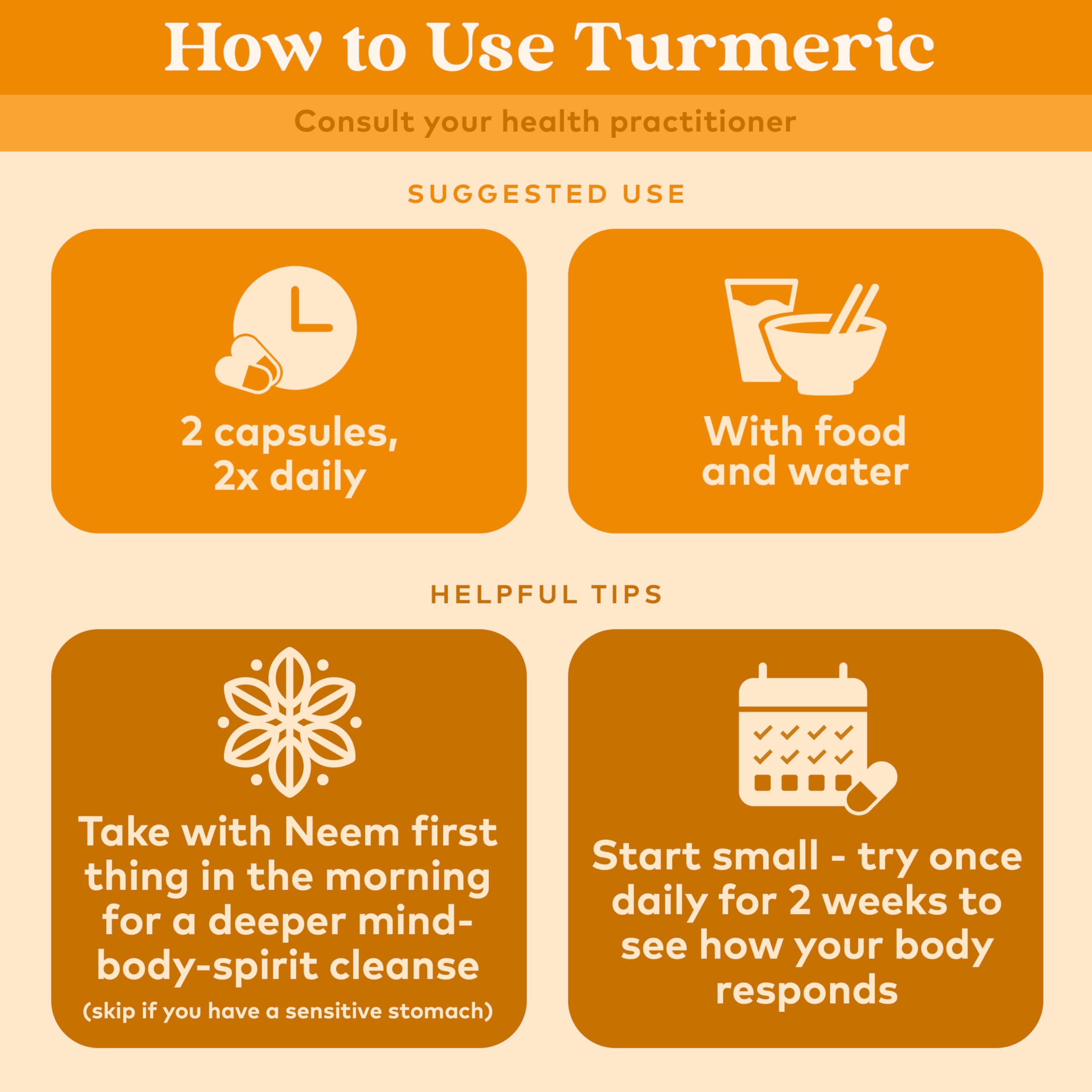 Close-up of ORGANIC INDIA Turmeric Supplement ingredients list