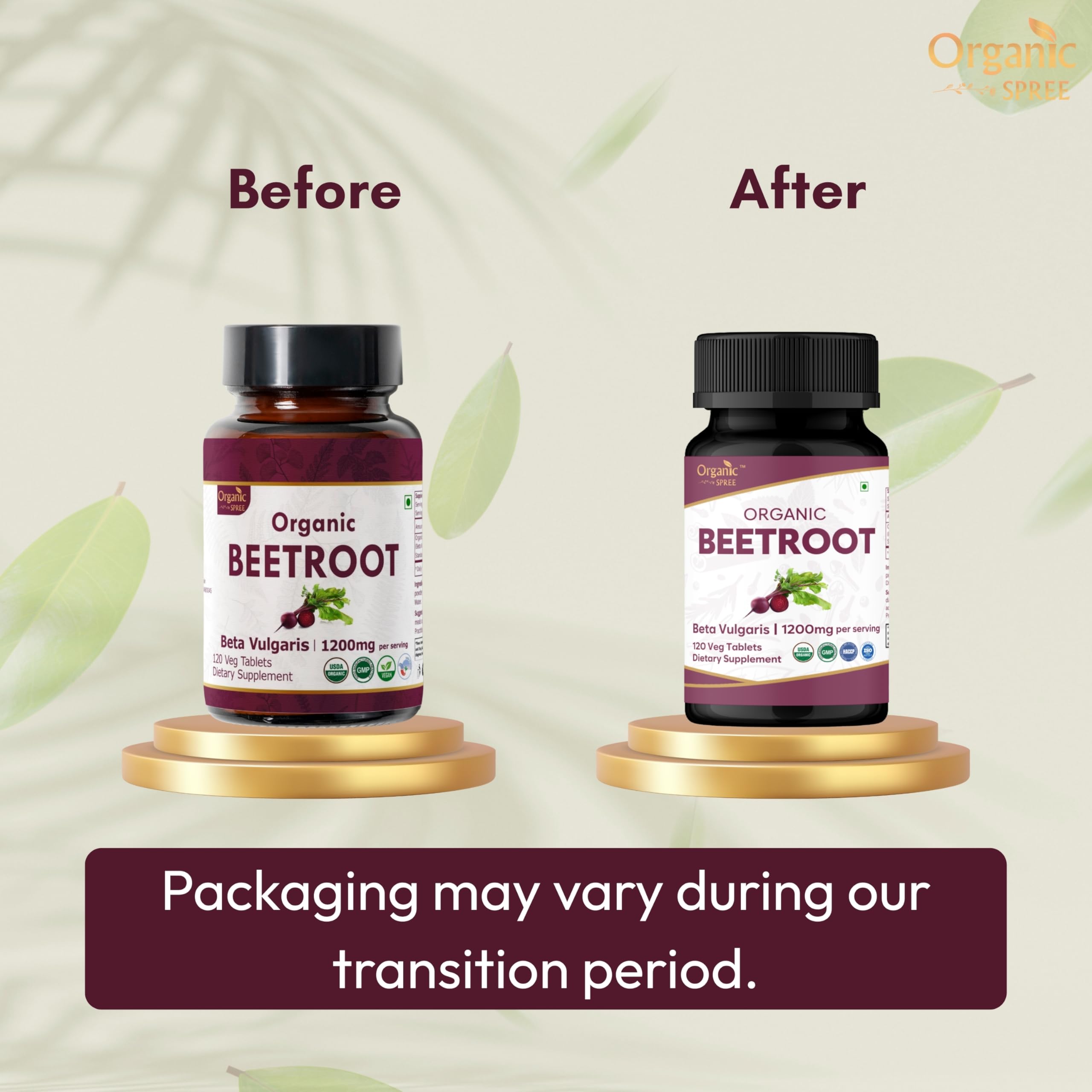 Close-up of ORGANIC SPREE Beetroot Tablets showing tablet details