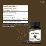Close-up of ORGANIC SPREE Mucuna Pruriens Tablets in hand