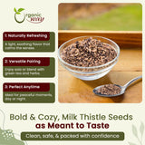 Close-up of Organic Way Whole Milk Thistle Seeds