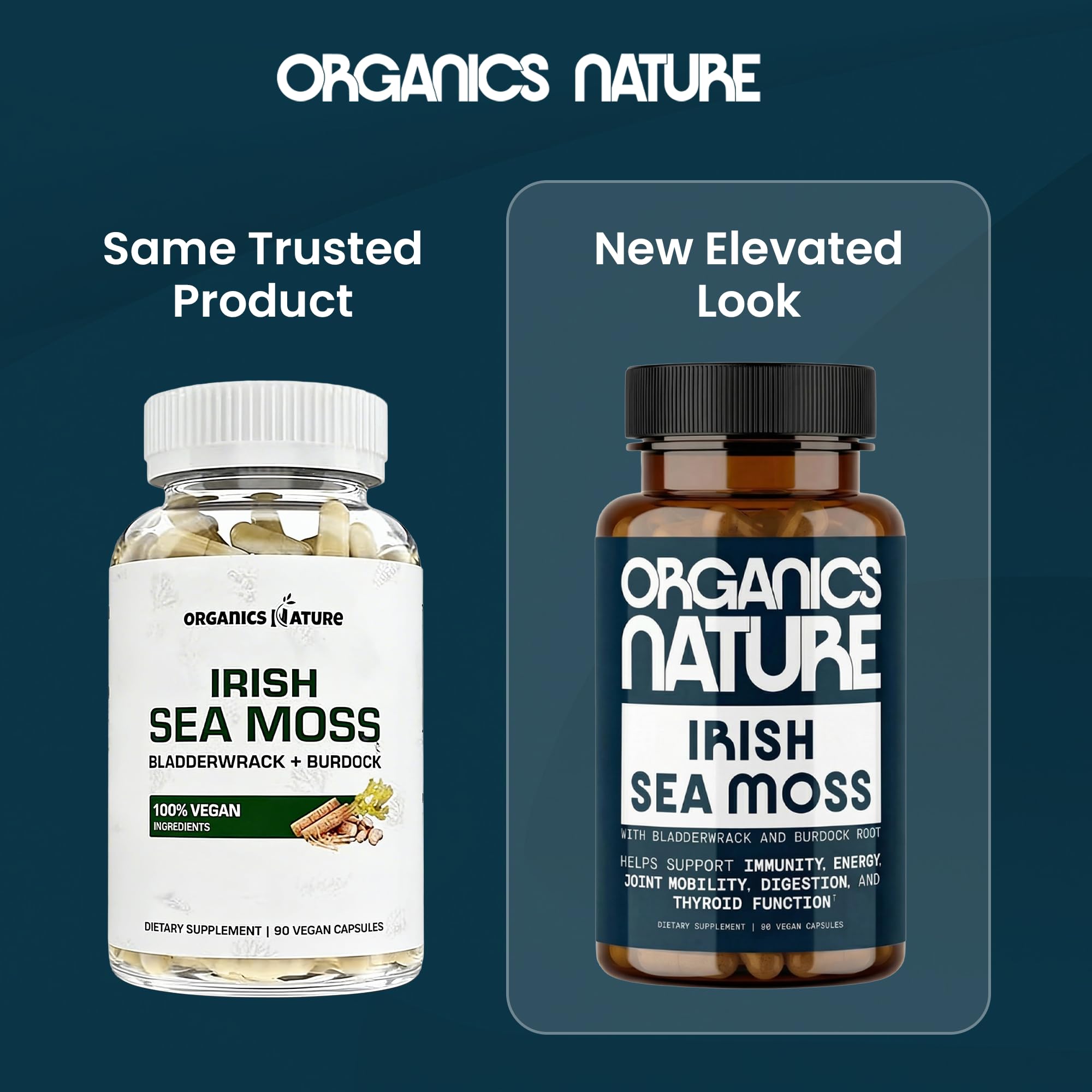 Close-up of ORGANICS NATURE Sea Moss Capsules