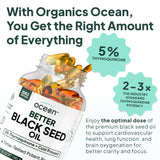 Close-up of Organics Ocean Black Seed Oil Capsules