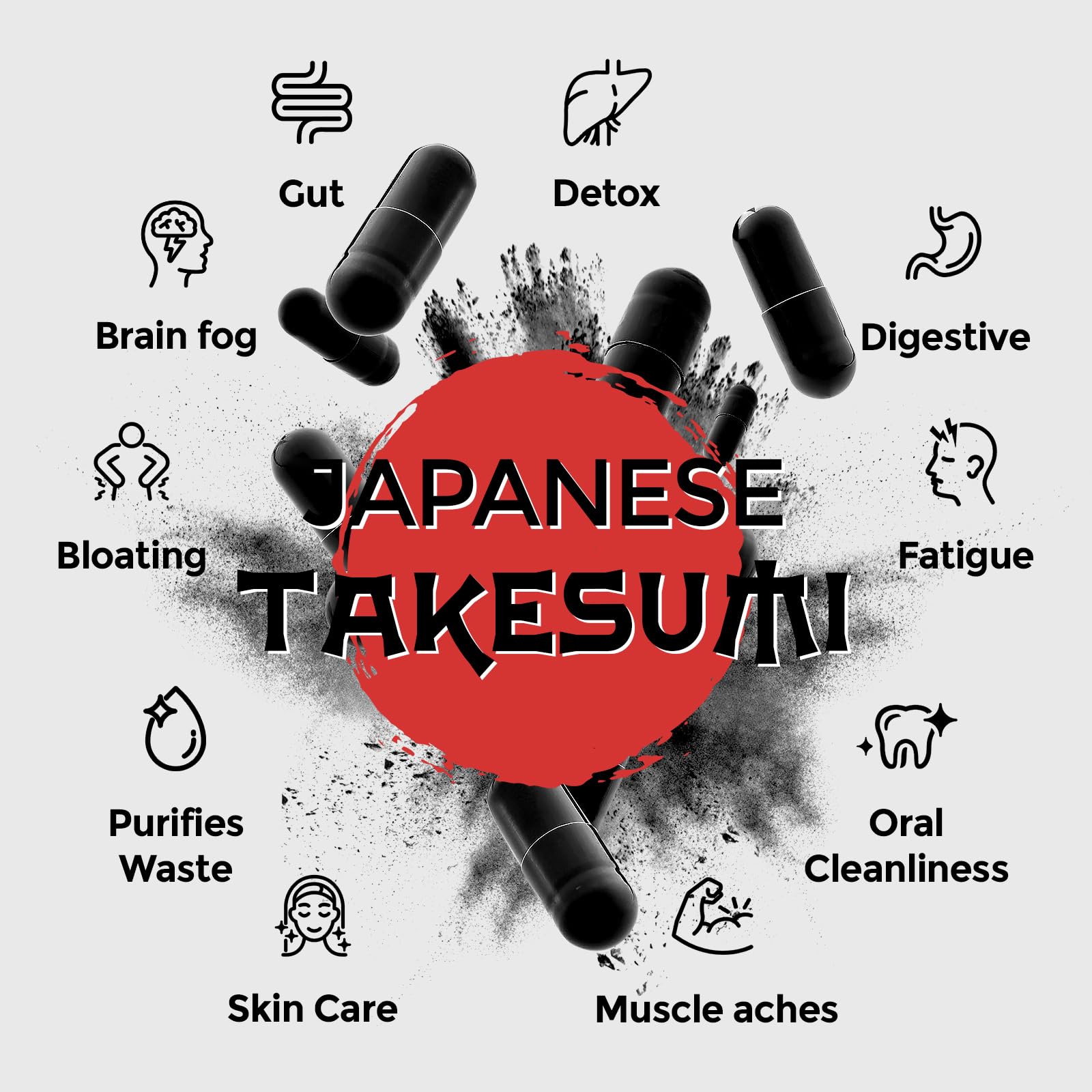 Close-up of Orinthalixium Takesumi Bamboo Charcoal Capsules