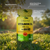 Close-up of ORZAX Vitamin D3 softgel