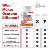 Close-up of Osasuna Astaxanthin Softgel capsule