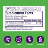 Close-up of Paradise Herbs Milk Thistle capsule