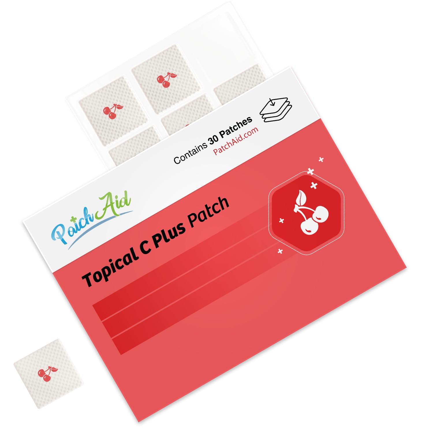 Close-up of Patch Aid C Plus Topical Patch on skin