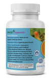 Close-up of Perfect Supplements Organic Cordyceps 1100mg capsules