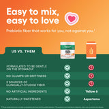 Close-up of Physician's CHOICE Peach Mango Easy Mix Fiber Powder texture