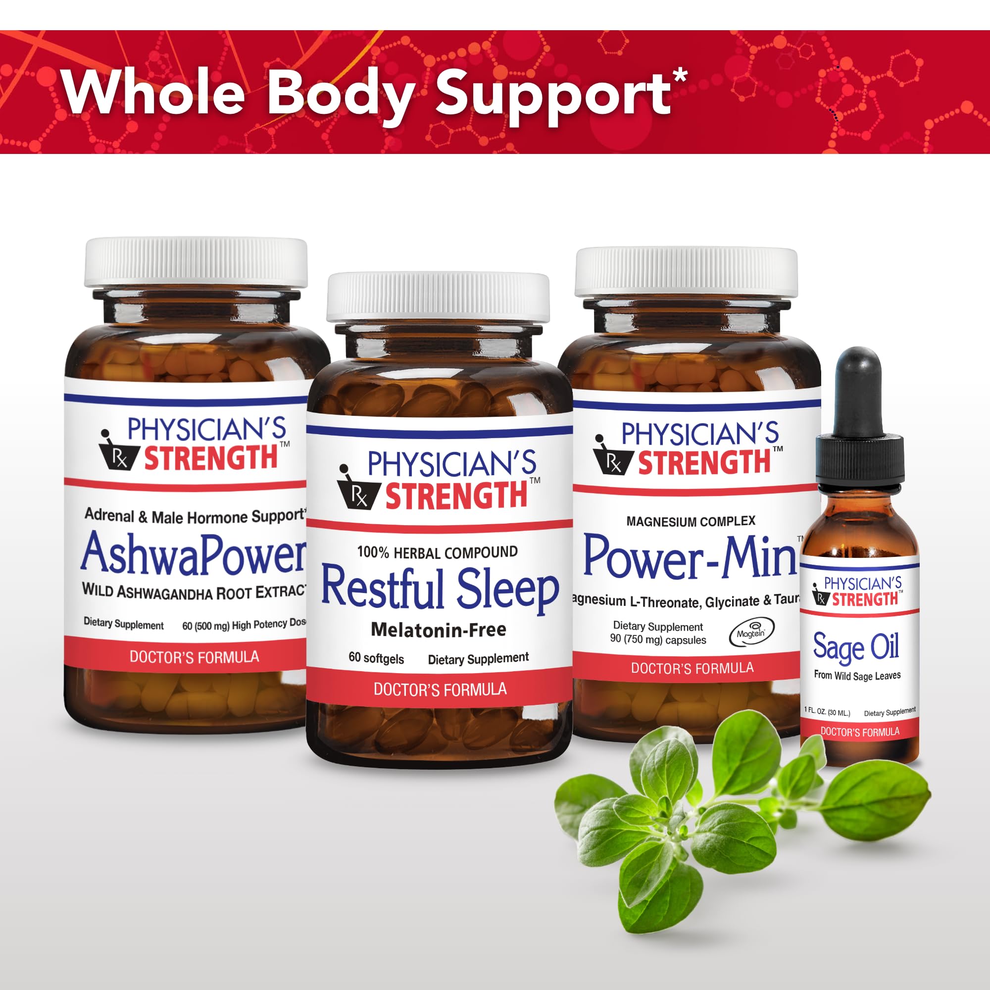 Close-up of Physician's Strength Restful Sleep Softgels