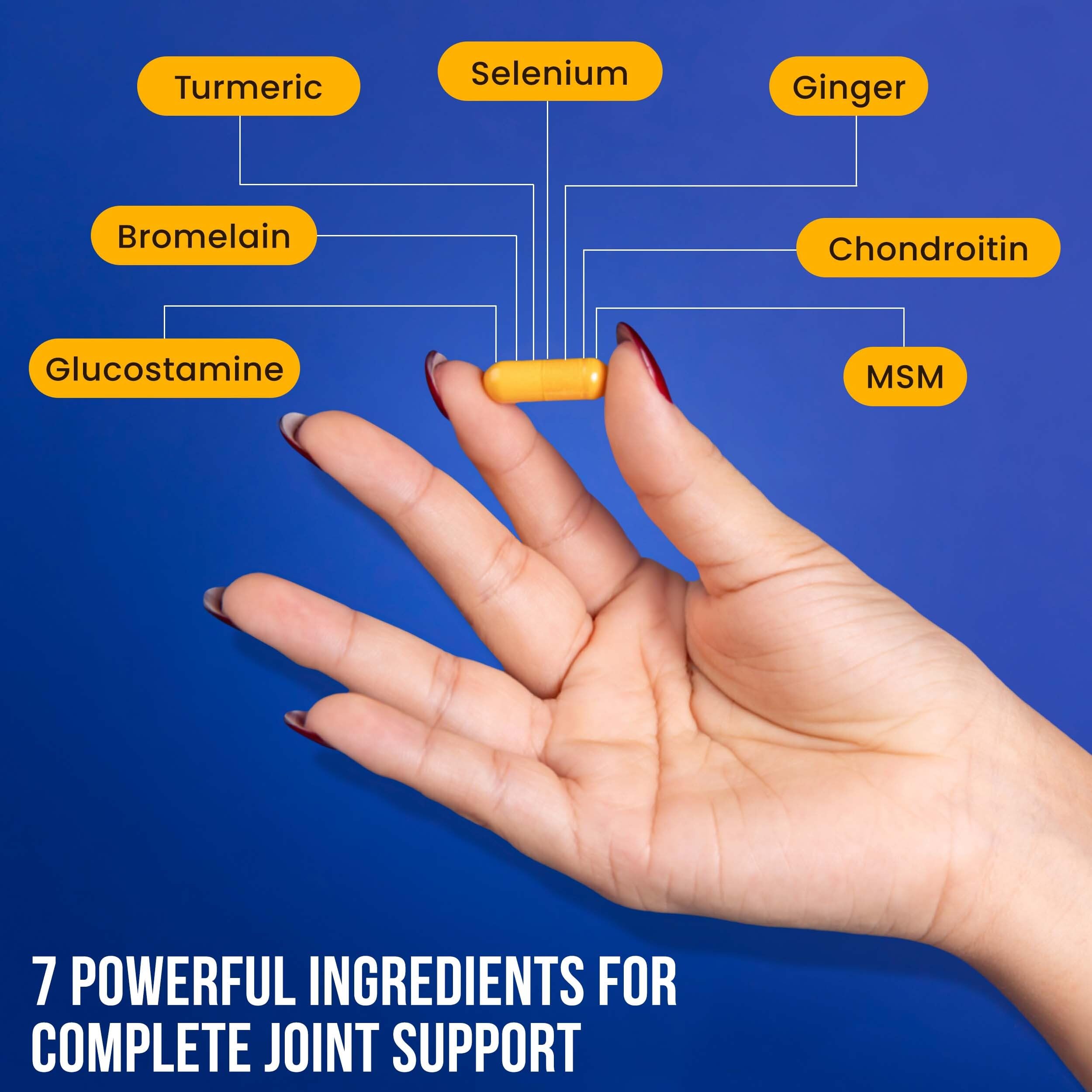 Close-up of Physio Flex Pro Chondroitin Joint Support Capsules