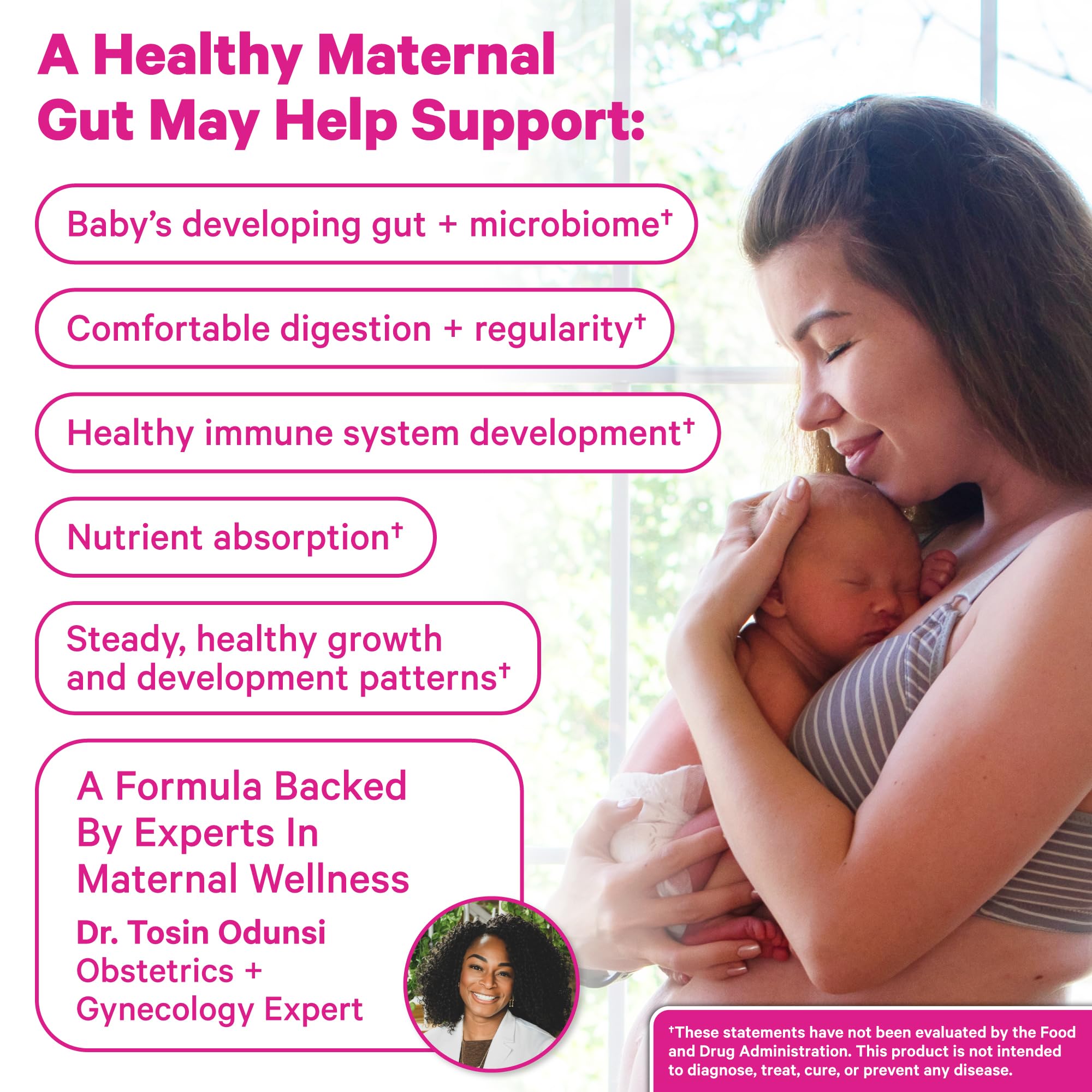 Close-up of Pink Stork Lactation Probiotic capsule