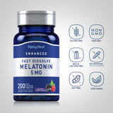 Close-up of Piping Rock Melatonin 5mg tablets