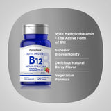 Close-up of Piping Rock Vitamin B12 Methylcobalamin 5000mcg fast dissolve tablet