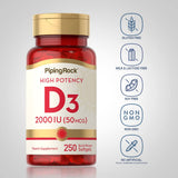 Close-up of Piping Rock Vitamin D3 50 mcg softgel