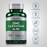 Close-up of Piping Rock Zinc L-Carnosine Complex capsules
