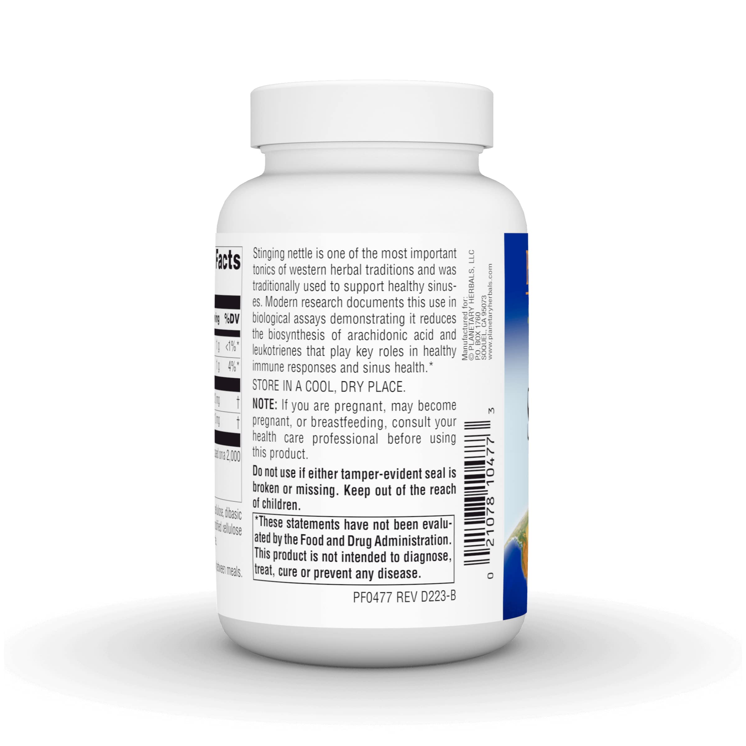 Close-up of Planetary Herbals Freeze-Dried Stinging Nettles tablets