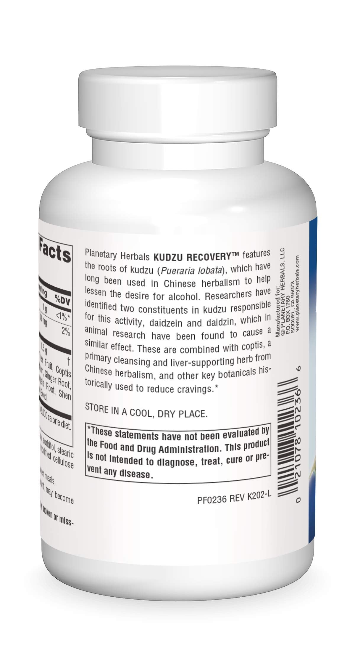 Close-up of Planetary Herbals supplement tablets
