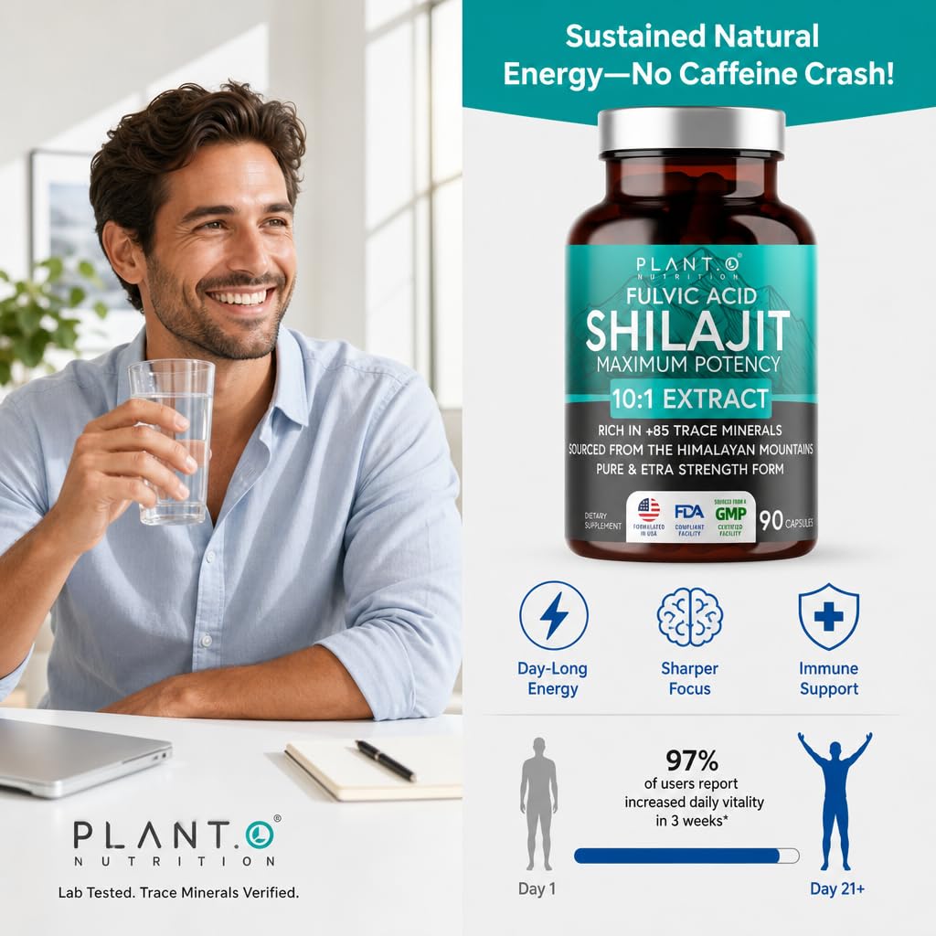 Close-up of PLANT.O NUTRITION Shilajit Extract Capsules