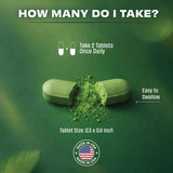 Close-up of Pomona Wellness Organic Super Greens Blend tablets