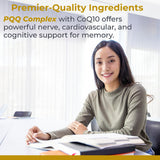Close-up of Premier Research Labs CoQ10 PQQ Complex capsules