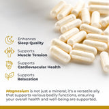 Close-up of Premier Research Labs Magnesium Glycinate capsules