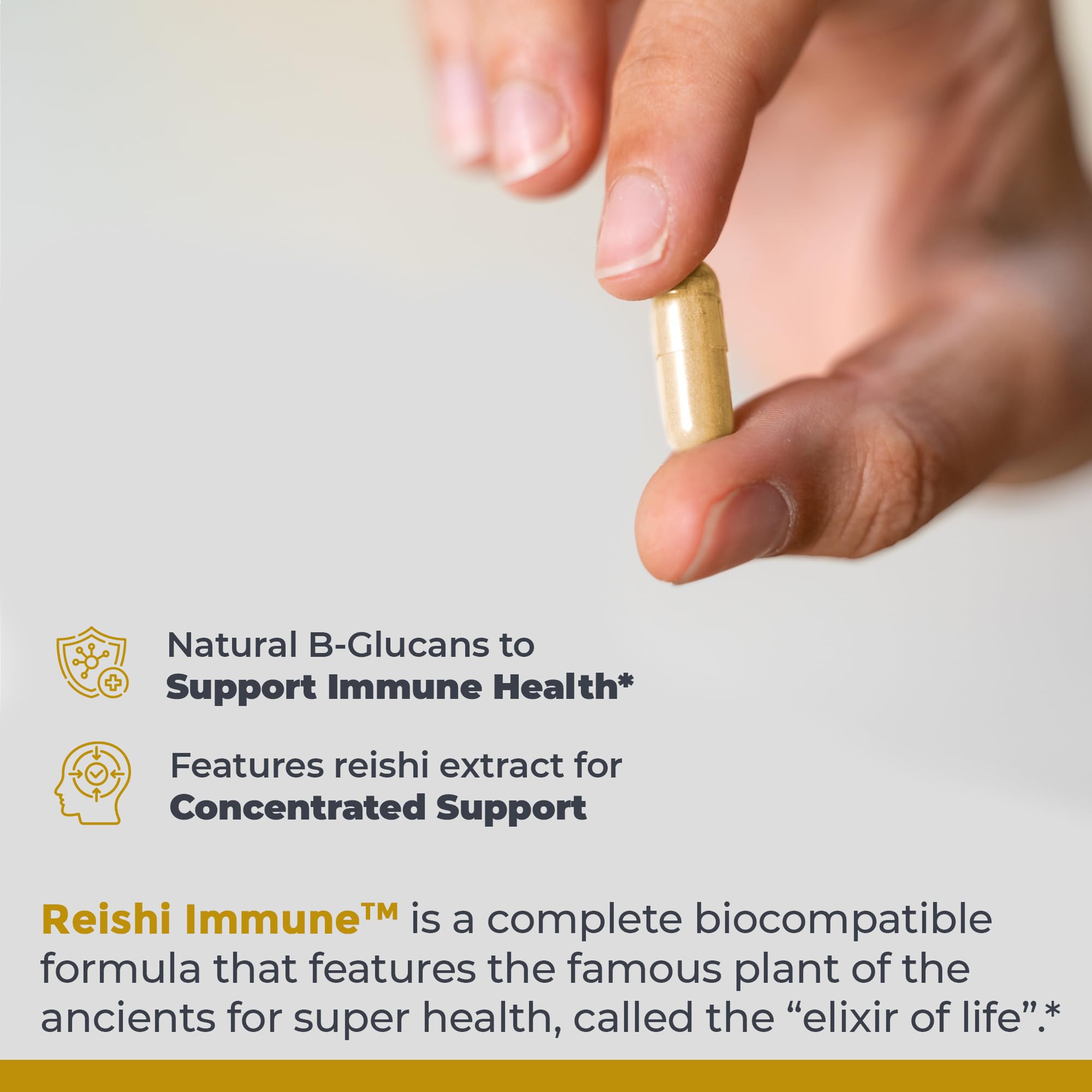 Close-up of Premier Research Labs Reishi Mushroom Capsules