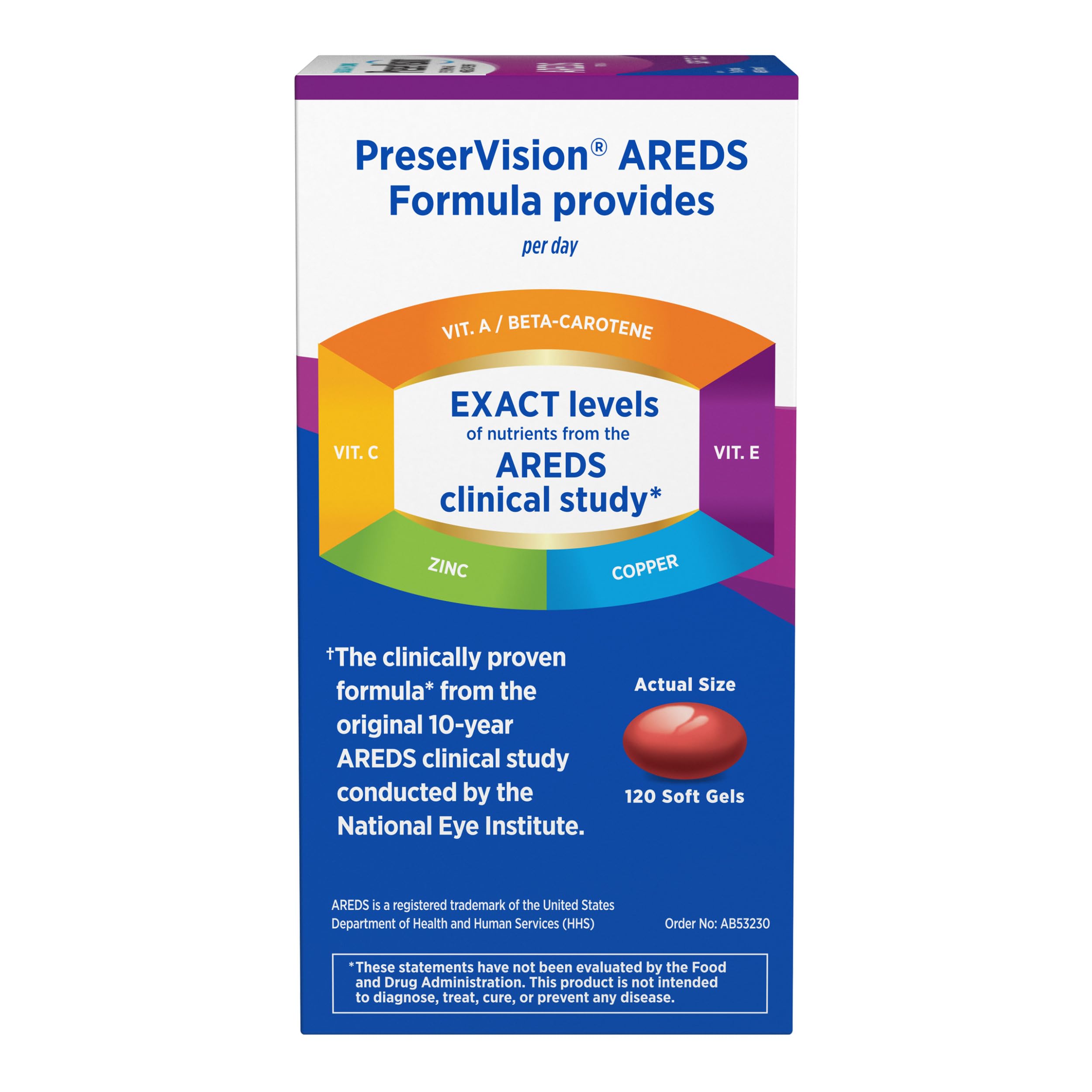 Close-up of PreserVision Soft Gels showing soft gel form