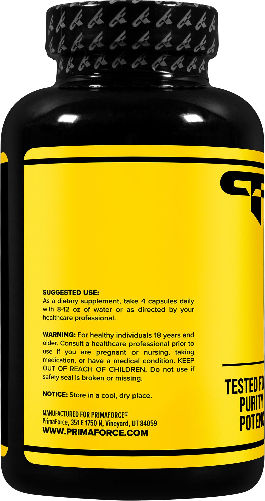 Close-up of Primaforce Creatine Monohydrate Capsules