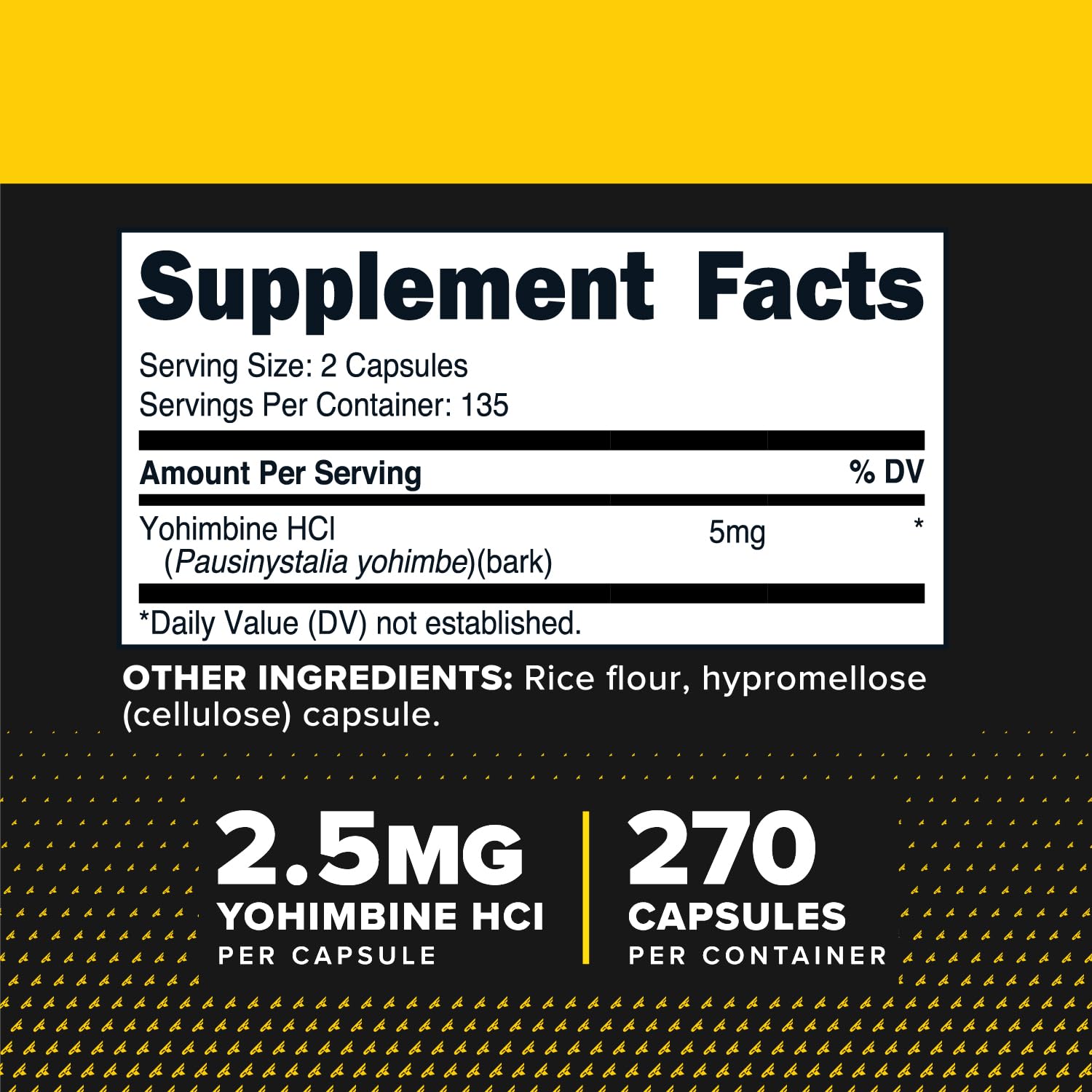 Close-up of Primaforce Yohimbe Supplement capsules