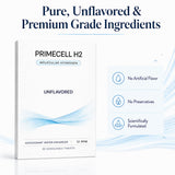 Close-up of PrimeCell H2 effervescent tablet