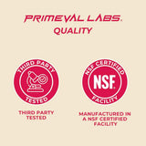 Close-up of Primeval Labs Flavoured Creatine Monohydrate label