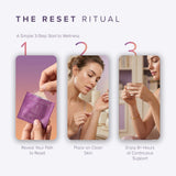 Close-up of Prism Patch RESET Wellness Patches with lavender essential oil