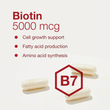 Close-up of PROTOCOL FOR LIFE BALANCE Biotin B7 Supplement ingredients list