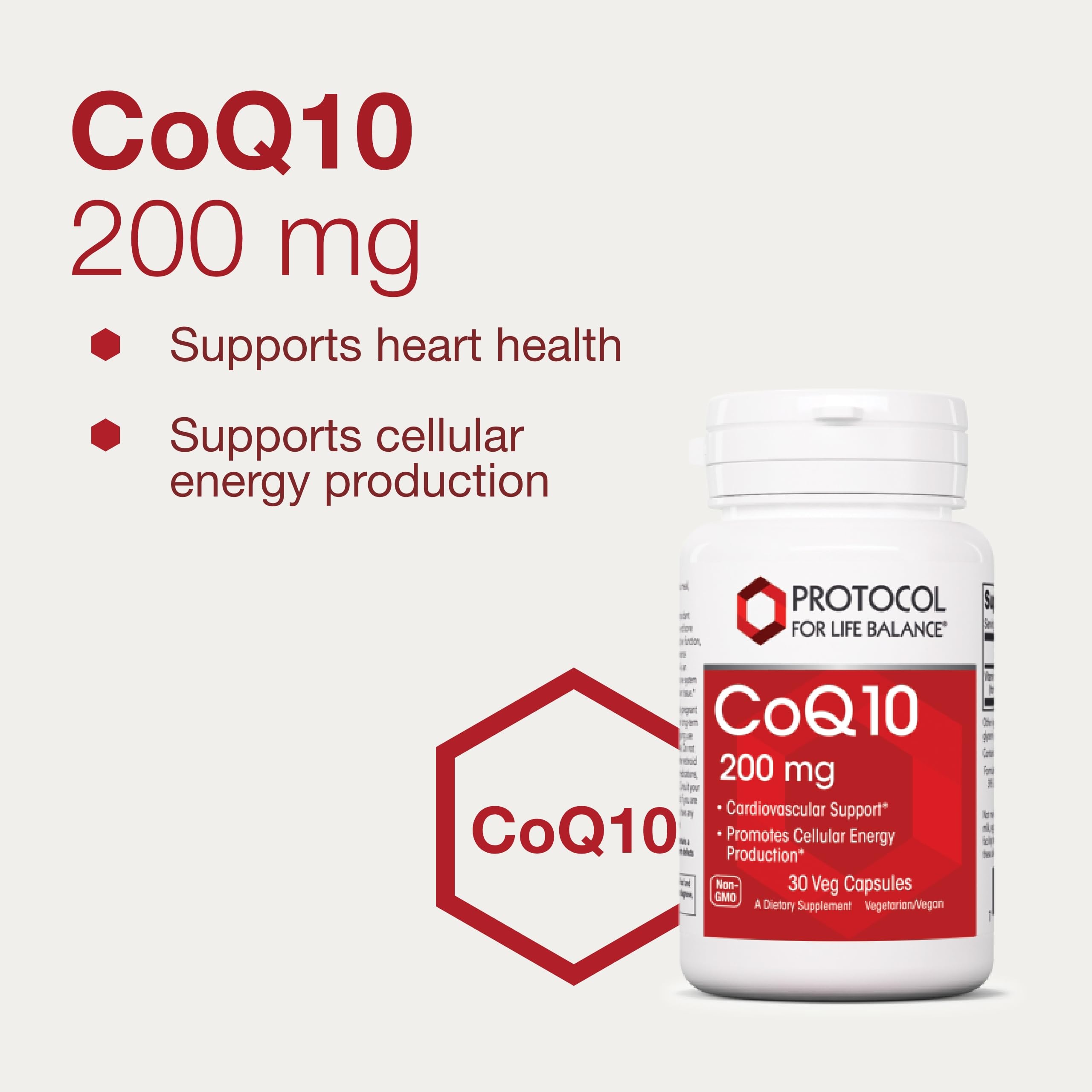Close-up of PROTOCOL FOR LIFE BALANCE CoQ10 capsule