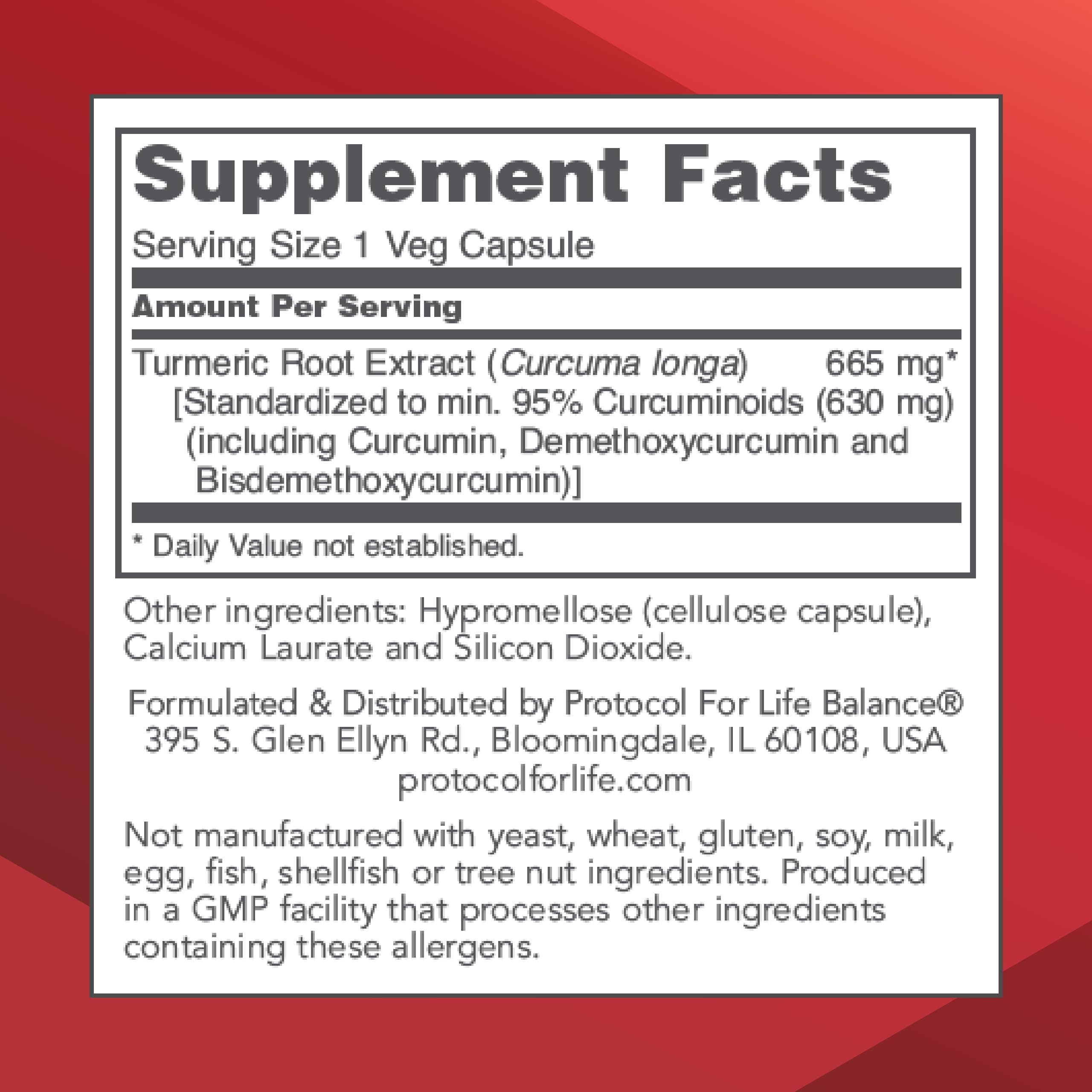 Close-up of Protocol For Life Balance Curcumin capsule