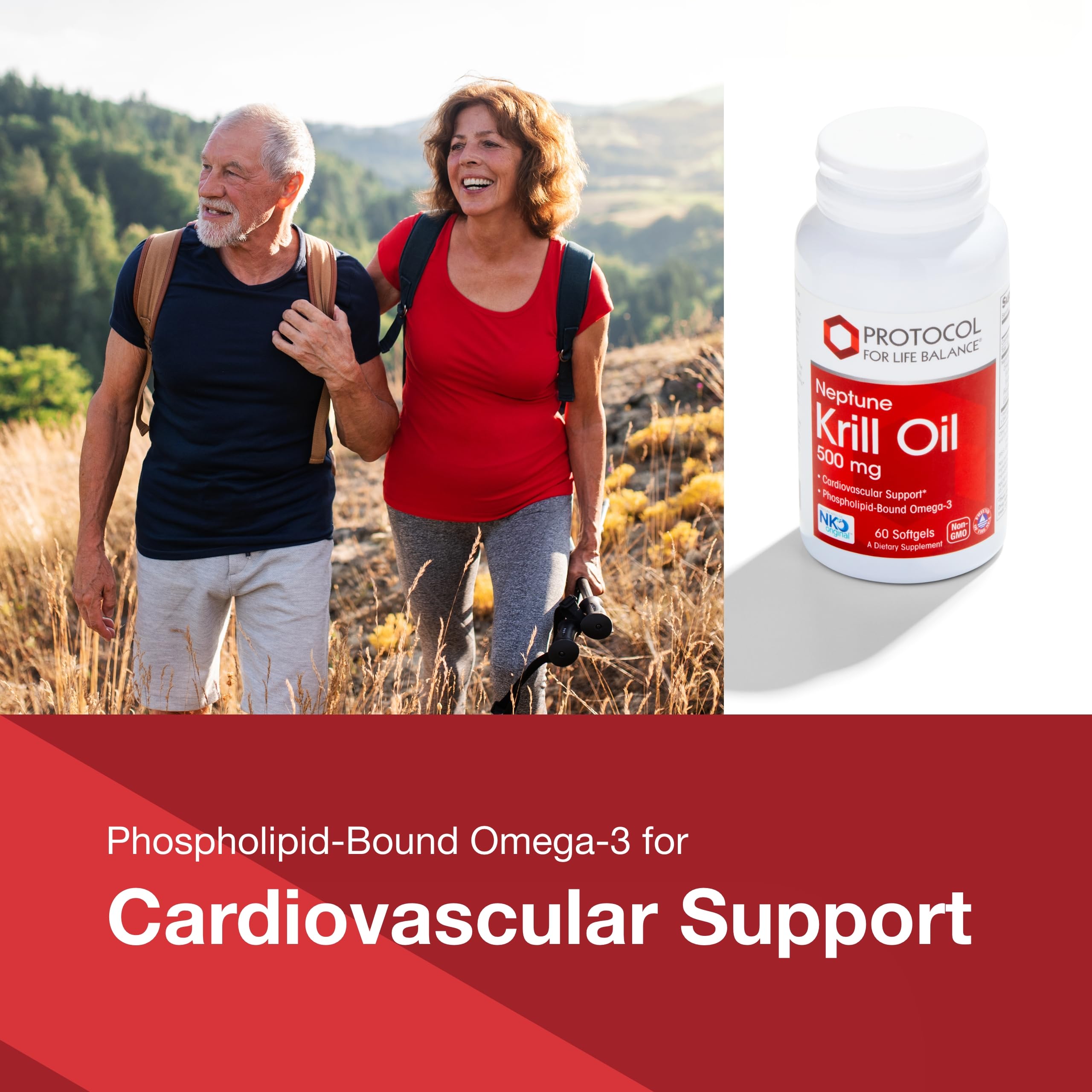 Close-up of PROTOCOL FOR LIFE BALANCE Krill Oil softgel capsule