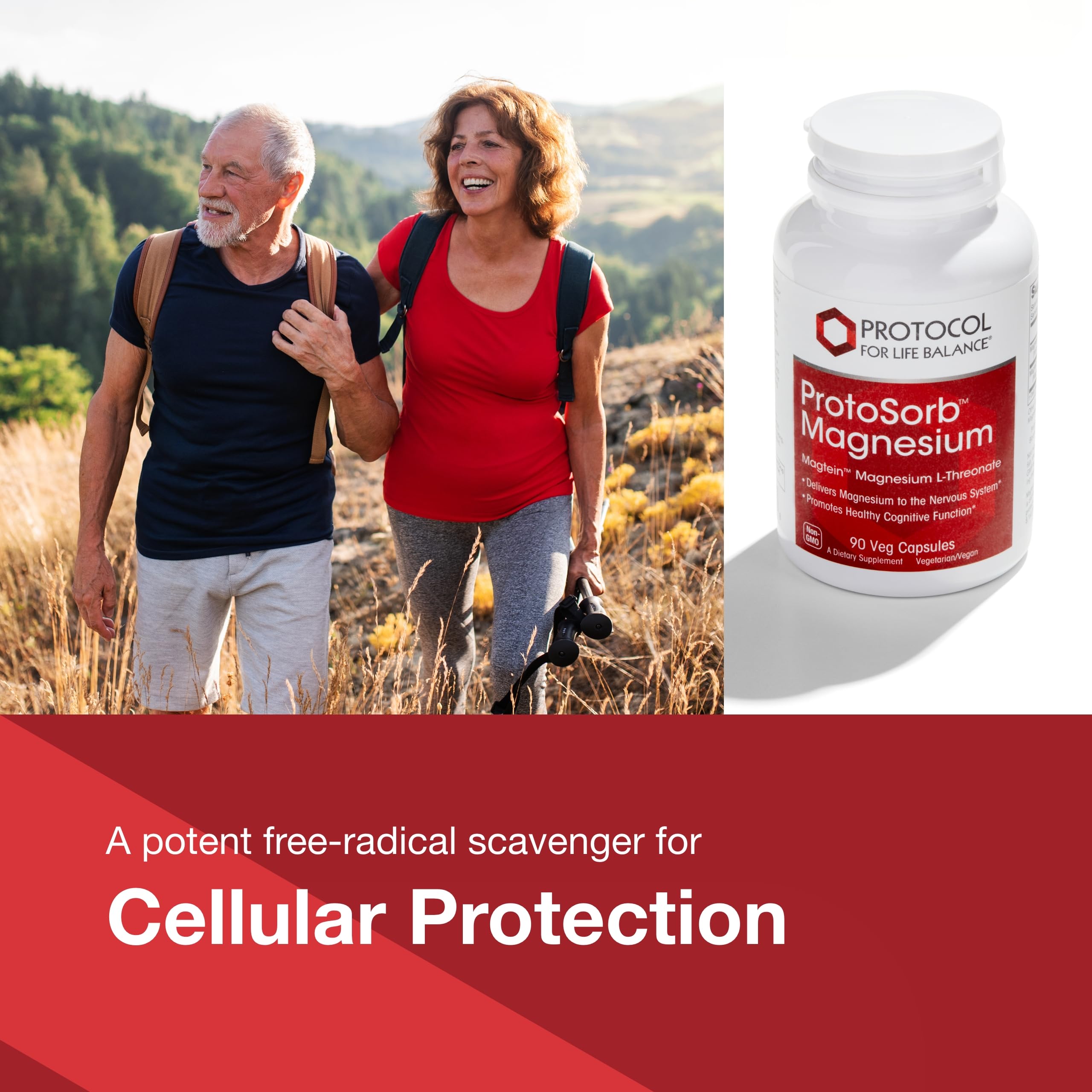 Close-up of PROTOCOL FOR LIFE BALANCE Magnesium Threonate capsules