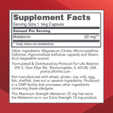 Close-up of PROTOCOL FOR LIFE BALANCE Melatonin 20 mg capsule