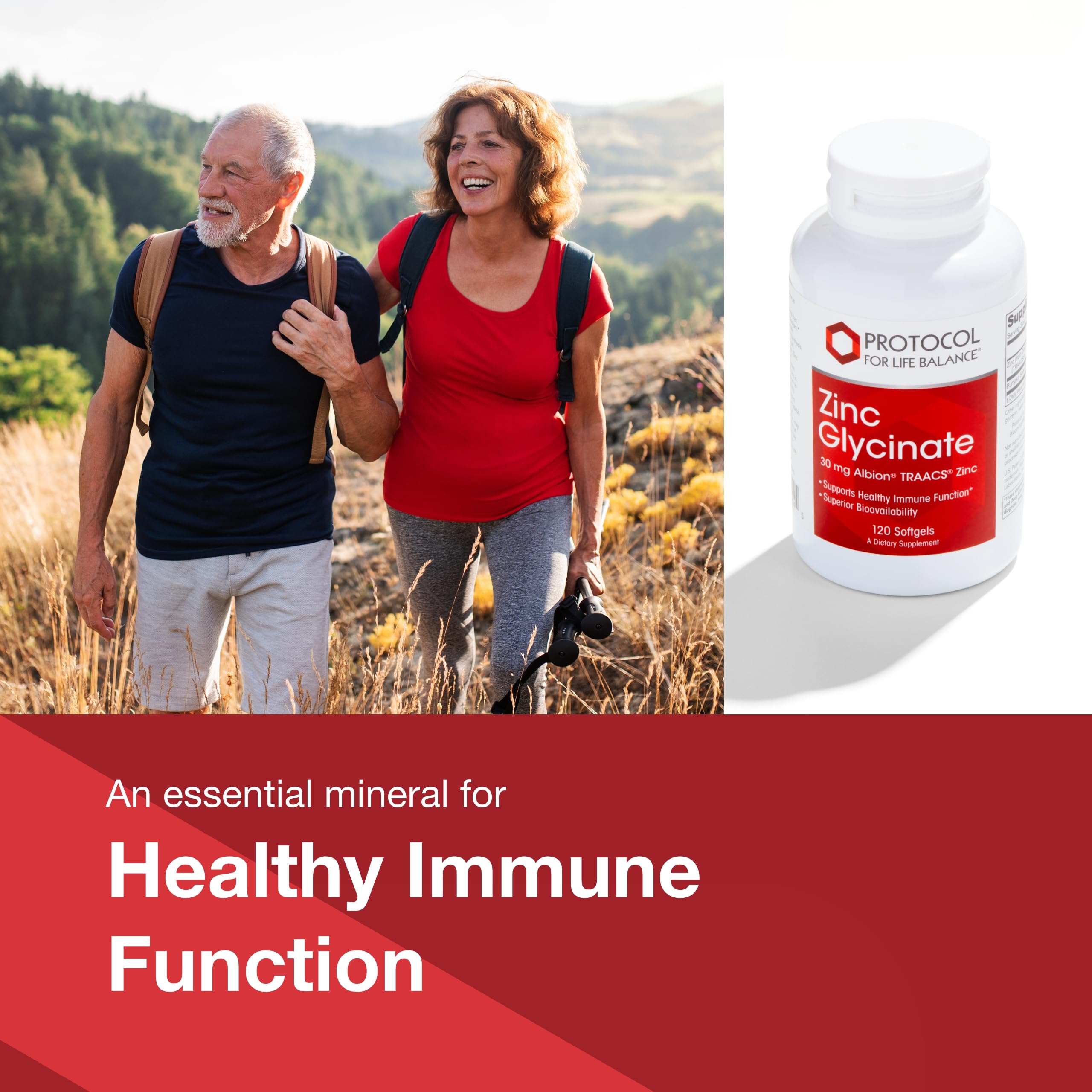 Close-up of PROTOCOL FOR LIFE BALANCE Zinc Glycinate softgel