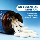 Close-up of PURAVITA Magnesium Complex 12 in 1 capsules