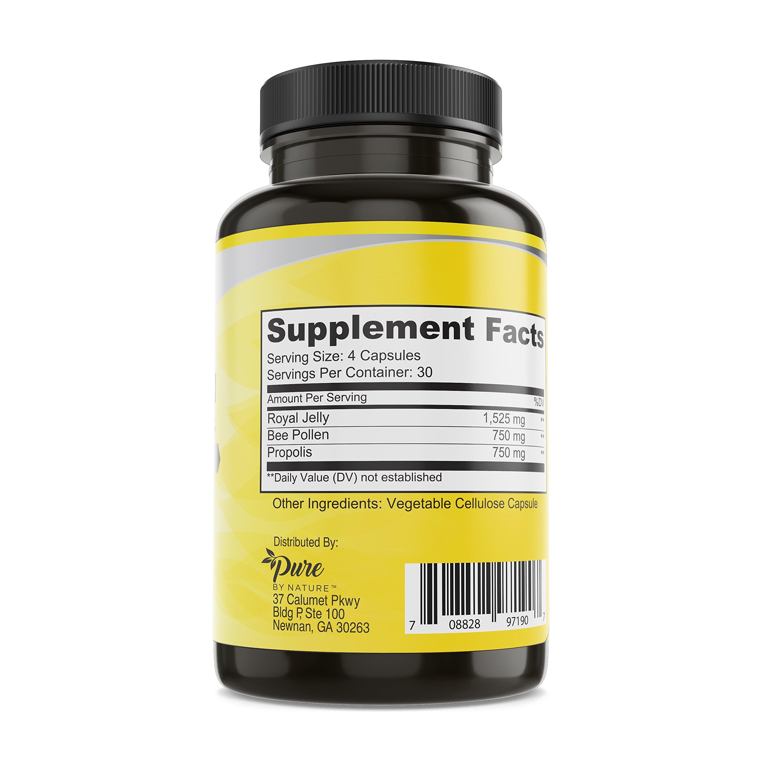 Close-up of Pure By Nature Royal Jelly capsules