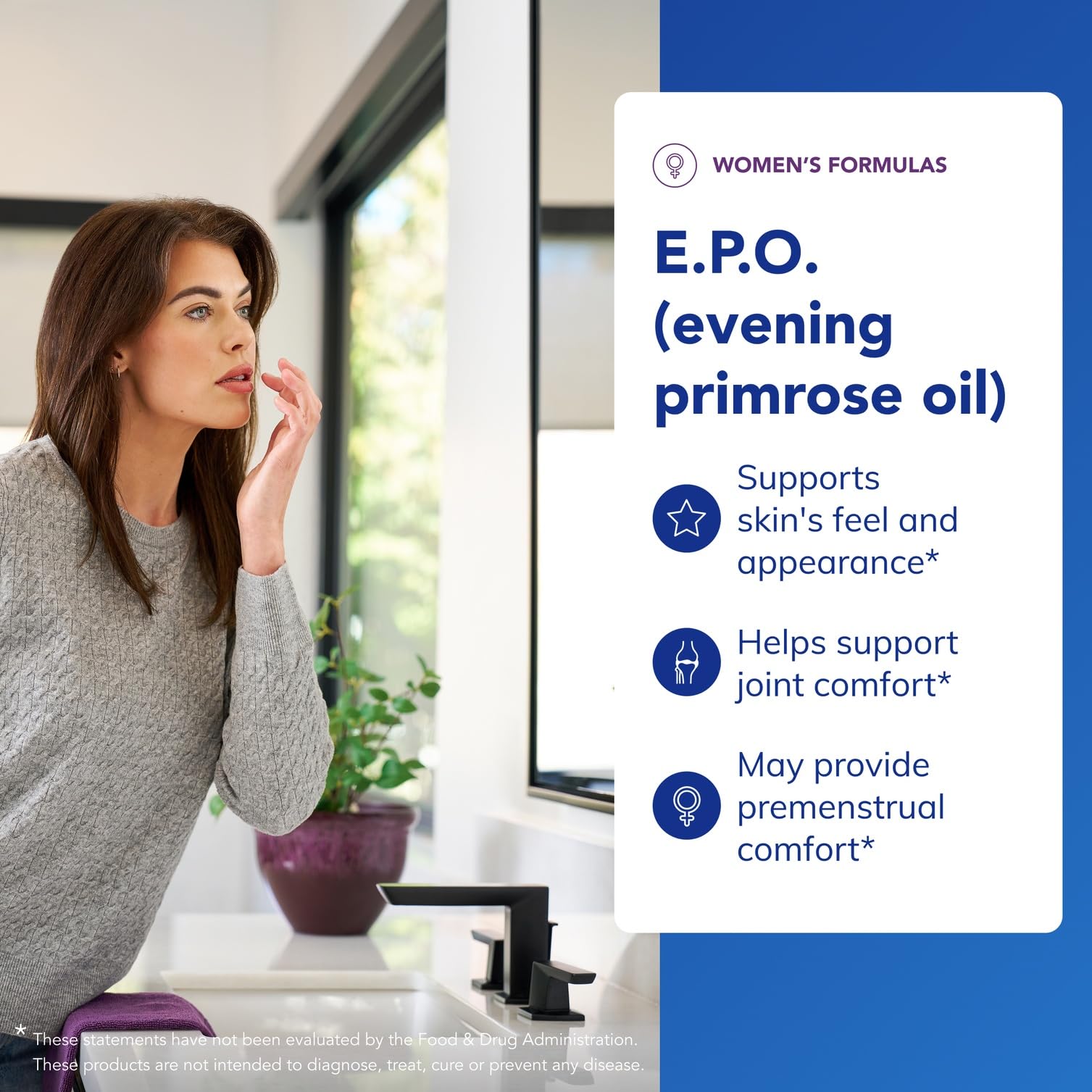 Close-up of Pure Encapsulations Evening Primrose Oil softgel capsule