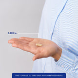 Close-up of Pure Encapsulations Maca-3 capsules on a white background