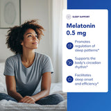 Close-up of Pure Encapsulations Melatonin 0.5 mg capsule