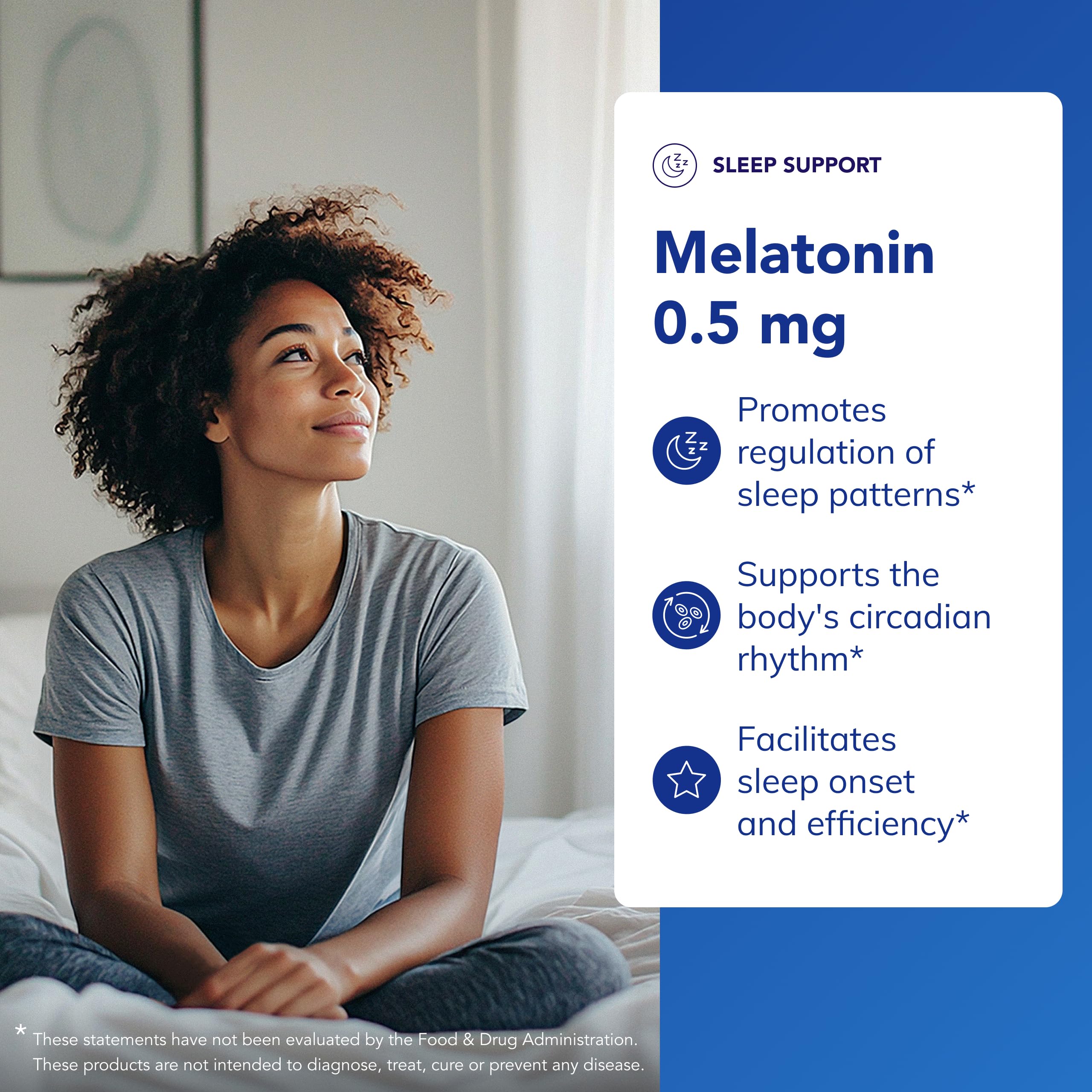 Close-up of Pure Encapsulations Melatonin 0.5 mg capsule